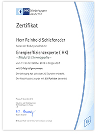 Energieeffizienzschulung (IHK), Modul 5 Thermografie